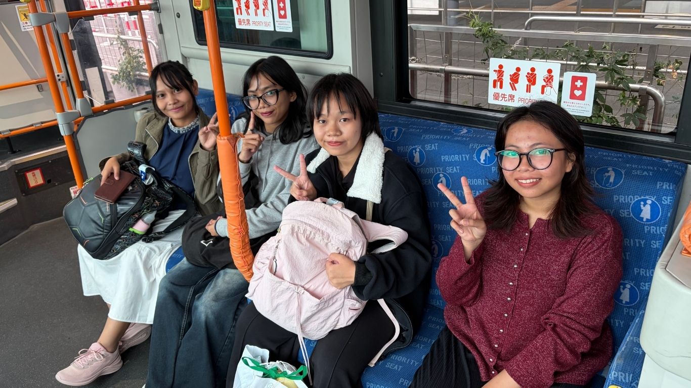 日本のバスに乗ってターミナルチェンジ